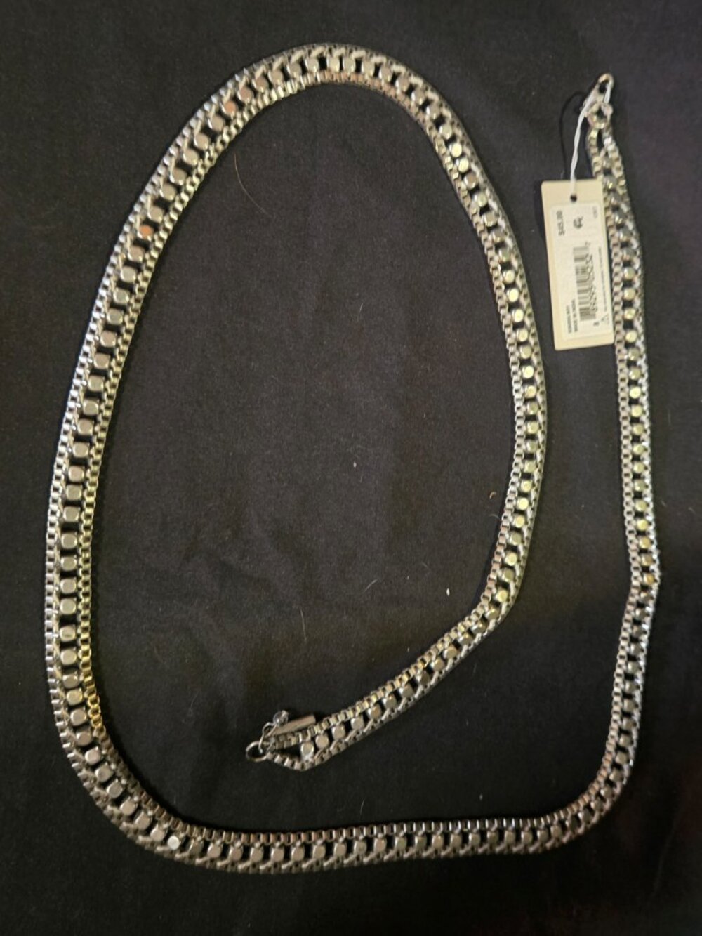 Kenneth Cole Silver-Tone Long Chain Necklace NWT 39.5" MSRP $45 - Picture 4 of 8
